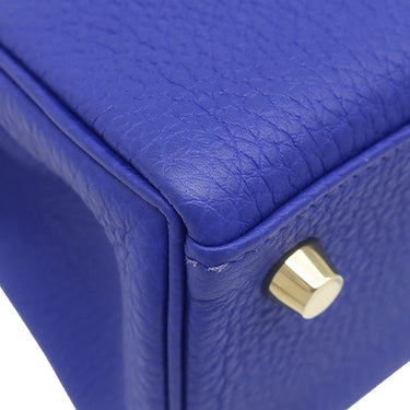 エルメス HERMES ケリー28 内縫い ブルーロワイヤル トゴ 2WAYバッグ ゴールド金具 青 ハンドバッグ ショルダー