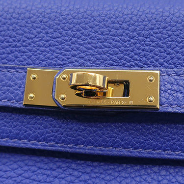 エルメス HERMES ケリー28 内縫い ブルーロワイヤル トゴ 2WAYバッグ ゴールド金具 青 ハンドバッグ ショルダー