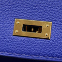 エルメス HERMES ケリー28 内縫い ブルーロワイヤル トゴ 2WAYバッグ ゴールド金具 青 ハンドバッグ ショルダー