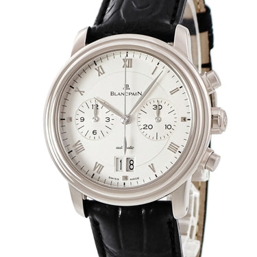 腕時計 ブランパン BLANCPAIN ヴィルレ ダブルウィンドウ クロノグラフ 6885-1542-55 自動巻き メンズ K18WG無垢 ローマン ビッグデイト
