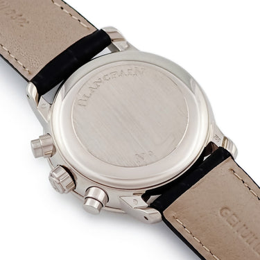 腕時計 ブランパン BLANCPAIN ヴィルレ ダブルウィンドウ クロノグラフ 6885-1542-55 自動巻き メンズ K18WG無垢 ローマン ビッグデイト