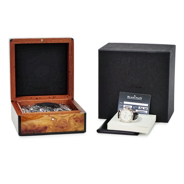 腕時計 ブランパン BLANCPAIN ヴィルレ ダブルウィンドウ クロノグラフ 6885-1542-55 自動巻き メンズ K18WG無垢 ローマン ビッグデイト