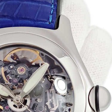 腕時計 コルム CORUM バブル スケルトン 082.130.20 自動巻き メンズ ドーム型ガラス シースルー 透明 ラウンド