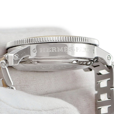 腕時計 エルメス HERMES クリッパー ダイバー クロノグラフ CL2.920 クオーツ メンズ グレー スモールセコンド デイト アラビア