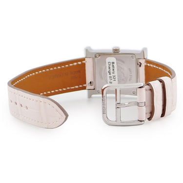 腕時計 エルメス HERMES Hウォッチ PM HH1.210c クオーツ レディース 未使用 ホワイト シェル アラビア スクエア H型