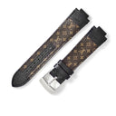 ルイヴィトン LOUIS VUITTON 純正 タンブール用 レザーバンド ブラウン レザー ステンレススチール 腕時計パーツ 未使用 ベルト 純正SS製尾錠付き モノグラム キャンバス 替え 21mm