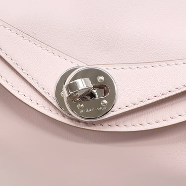 エルメス HERMES リンディ ミニ 20 ヴェルソ モーヴペール×ゴールド ヴォースイフト ショルダーバッグ シルバー金具 ピンク 茶