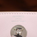 エルメス HERMES リンディ ミニ 20 ヴェルソ モーヴペール×ゴールド ヴォースイフト ショルダーバッグ シルバー金具 ピンク 茶