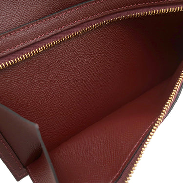 エルメス HERMES ベアンスフレ ルージュアッシュ レザー ヴォーマダム 長財布 ゴールド金具 赤 2025年製