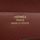 エルメス HERMES ベアンスフレ ルージュアッシュ レザー ヴォーマダム 長財布 ゴールド金具 赤 2025年製