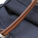 エルメス HERMES サックアリーヌ MM ブルーインディゴ×ゴールド トワルシェブロン スイフト ショルダーバッグ シルバー金具 紺 赤