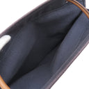 エルメス HERMES サックアリーヌ MM ブルーインディゴ×ゴールド トワルシェブロン スイフト ショルダーバッグ シルバー金具 紺 赤
