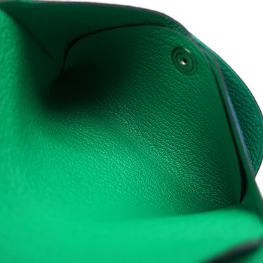 エルメス HERMES カルヴィ デュオ ヴェルソ ブルーザンジバル×ミント シェーブル カードケース シルバー金具 未使用 フラグメントケース 2026年製