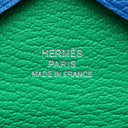 エルメス HERMES カルヴィ デュオ ヴェルソ ブルーザンジバル×ミント シェーブル カードケース シルバー金具 未使用 フラグメントケース 2026年製
