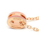 エルメス HERMES ポップアッシュ ミニ ペンダント ロカバール ボーテ×ローズゴールド GP ラッカー ネックレス ローズゴールド金具 新品 未使用 ライトピンク ピンク H