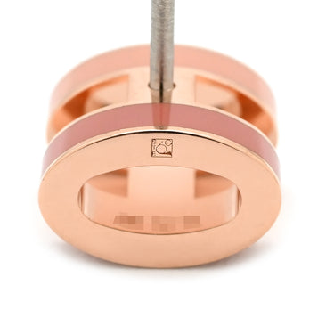 エルメス HERMES ポップアッシュ Hピアス ミニ ロカバール ボーテ×ローズゴールド GP エナメル ピアス ローズゴールド金具 新品 未使用 PG金具 Hモチーフ