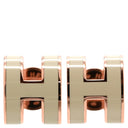 エルメス HERMES ポップアッシュ Hピアス ミニ マロングラッセ×ローズゴールド GP エナメル ピアス ローズゴールド金具 新品 未使用 PG金具 Hモチーフ