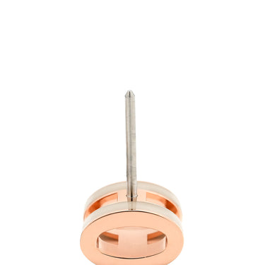 エルメス HERMES ポップアッシュ Hピアス ミニ マロングラッセ×ローズゴールド GP エナメル ピアス ローズゴールド金具 新品 未使用 PG金具 Hモチーフ