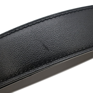 エルメス HERMES ジョッキー オー カレ #85 ブラック×エタン トゴ ボックスカーフ #85 ベルト シルバー金具 リバーシブル キット 2024年製