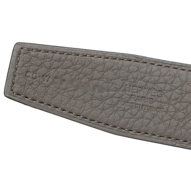 エルメス HERMES ジョッキー オー カレ #85 ブラック×エタン トゴ ボックスカーフ #85 ベルト シルバー金具 リバーシブル キット 2024年製