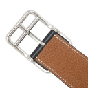 エルメス HERMES ハーフコッド 38 H081101CKAC085 ブラック×ゴールド ボックスカーフ トゴ #85 ベルト シルバー金具 新品 未使用 リバーシブル 2024年製