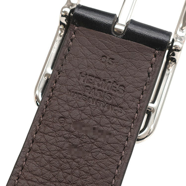 エルメス HERMES ケープコッド 32 H049676CKAB085 ブラック×ショコラ ボックスカーフ トゴ #85 ベルト 新品 未使用 リバーシブル 2026年製