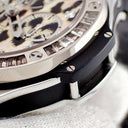 腕時計 ウブロ HUBLOT ビッグバン スノーレオパード 341.SX.7717.NR.1977 自動巻き メンズ OH済 純正ダイヤ ヒョウ柄 クロノグラフ 限定