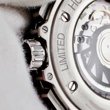 腕時計 ウブロ HUBLOT ビッグバン スノーレオパード 341.SX.7717.NR.1977 自動巻き メンズ OH済 純正ダイヤ ヒョウ柄 クロノグラフ 限定
