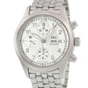 腕時計 IWC IWC スピットファイア クロノグラフ IW370628 自動巻き メンズ OH済 パイロットウォッチ デイデイト シルバー