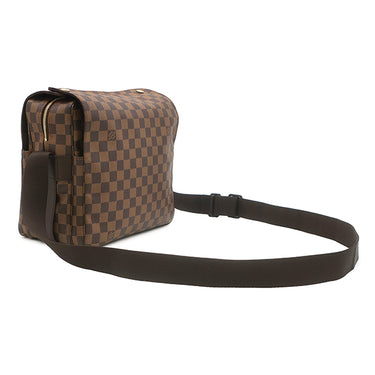 ルイヴィトン LOUIS VUITTON ナヴィグリオ N45255 ダミエエベヌ ダミエキャンバス ショルダーバッグ ゴールド金具 茶 斜め掛け 肩掛け