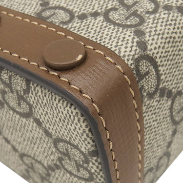 グッチ GUCCI ホースビット1955 ミニバッグ 699296 ベージュ×エボニー GGスプリームキャンバス レザー ショルダーバッグ ゴールド金具 ショルダー 斜め掛け