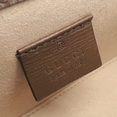 グッチ GUCCI ホースビット1955 ミニバッグ 699296 ベージュ×エボニー GGスプリームキャンバス レザー ショルダーバッグ ゴールド金具 ショルダー 斜め掛け