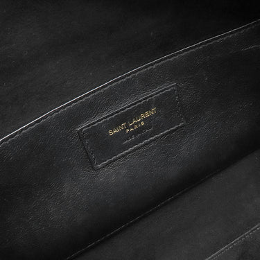 サンローラン SAINT LAURENT ダッフルロック 655008 グレー レザー 2WAYバッグ ゴールド金具 ハンドバッグ ショルダー