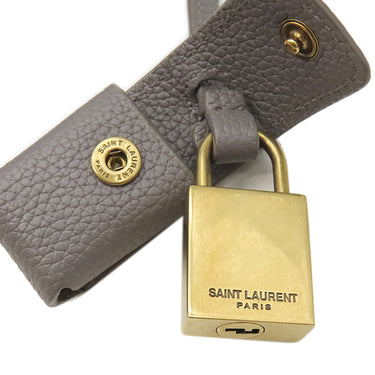 サンローラン SAINT LAURENT ダッフルロック 655008 グレー レザー 2WAYバッグ ゴールド金具 ハンドバッグ ショルダー