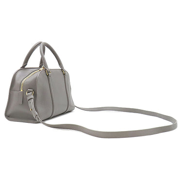 サンローラン SAINT LAURENT ダッフルロック 655008 グレー レザー 2WAYバッグ ゴールド金具 ハンドバッグ ショルダー
