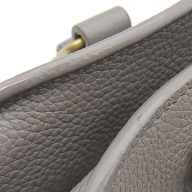 サンローラン SAINT LAURENT ダッフルロック 655008 グレー レザー 2WAYバッグ ゴールド金具 ハンドバッグ ショルダー