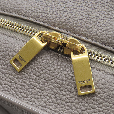 サンローラン SAINT LAURENT ダッフルロック 655008 グレー レザー 2WAYバッグ ゴールド金具 ハンドバッグ ショルダー