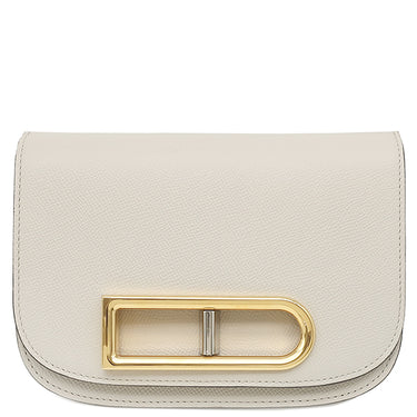 デルヴォー DELVAUX ランゴー AA0596BKN040JDG ライトグレー レザー ショルダーバッグ ゴールド金具 ショルダー D型 カード入れ