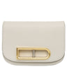 デルヴォー DELVAUX ランゴー AA0596BKN040JDG ライトグレー レザー ショルダーバッグ ゴールド金具 ショルダー D型 カード入れ