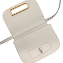 デルヴォー DELVAUX ランゴー AA0596BKN040JDG ライトグレー レザー ショルダーバッグ ゴールド金具 ショルダー D型 カード入れ