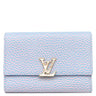ルイヴィトン LOUIS VUITTON ポルトフォイユ カプシーヌ コンパクト サマー スターダスト M81306 ブルー×ピンク レザー 三つ折り財布 ゴールド金具 青 小銭入れ
