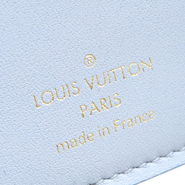 ルイヴィトン LOUIS VUITTON ポルトフォイユ カプシーヌ コンパクト サマー スターダスト M81306 ブルー×ピンク レザー 三つ折り財布 ゴールド金具 青 小銭入れ