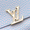 ルイヴィトン LOUIS VUITTON ポルトフォイユ カプシーヌ コンパクト サマー スターダスト M81306 ブルー×ピンク レザー 三つ折り財布 ゴールド金具 青 小銭入れ