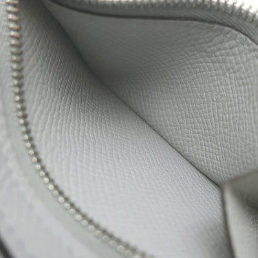 エルメス HERMES ベアン コンビネ ブルーグラシエ ヴォーエプソン 三つ折り財布 シルバー金具 青 グレー 2025年製