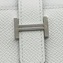エルメス HERMES ベアン コンビネ ブルーグラシエ ヴォーエプソン 三つ折り財布 シルバー金具 青 グレー 2025年製