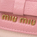 ミュウミュウ MIU MIU マドラス バイカラー 5M0222 ローズ レザー マドラスレザー キーケース ゴールド金具 鍵入れ 6連 6本 リボン