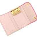 ミュウミュウ MIU MIU マドラス バイカラー 5M0222 ローズ レザー マドラスレザー キーケース ゴールド金具 鍵入れ 6連 6本 リボン
