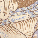 エルメス HERMES カレ140 カレジェアン ナチュラル×ジョーヌ×ローズペール カシミヤ シルク ストール 【宇宙誌/Cosmographia Universalis】