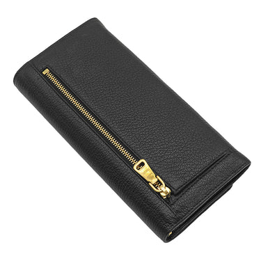 ミュウミュウ MIU MIU リボンモチーフ ロングウォレット ブラック レザー 長財布 ゴールド金具 黒