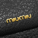 ミュウミュウ MIU MIU リボンモチーフ ロングウォレット ブラック レザー 長財布 ゴールド金具 黒